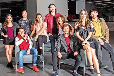 Alicia Jaziz, Ruy Senderos, Guillermo Dorantes, Camila Valero, César Rodríguez, Magali Boysselle, Mauro Sánchez Navarro, Viviana Serna, Diego Calva. (Foto: Juan Herrera)