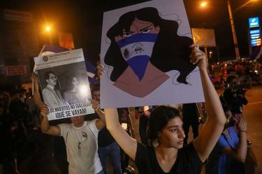 La población nicaragüense exige la renuncia de Ortega y de su esposa / Foto: AP