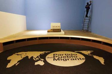 Partido del Pueblo Migrante es uno de los diez proyectos que expone Bruguera en el MUAC. Foto: Paola Hidalgo