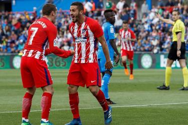 Koke anotó el único gol del partido en la victoria del Atlético de Madrid frente al Getafe. Ahora los 'colchoneros' se enfocan en la final de la Europa League 