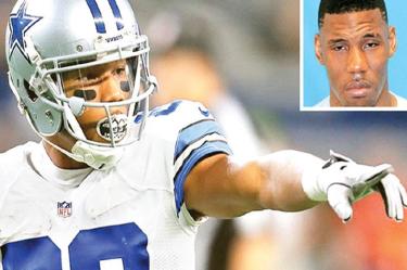 Terrance Williams se recupera de una cirugía; en el recuadro, la imagen tomada por la policía de Frisco / Foto: Twitter@TerranceWill2 y AP