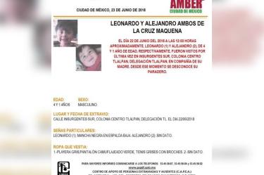 Alerta Amber: Ayuda a cuatro menores a volver a casa