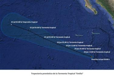 Se forma la tormenta ‘Emilia’ al sur de la Península de BC