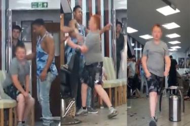 Niño intenta golpear a peluquero porque no le gustó su corte