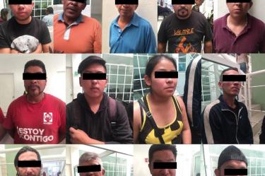 Los detenidos fueron trasladados a la agencia del Ministerio Público. Foto: Especial