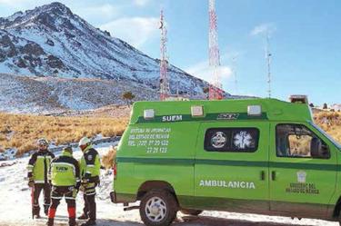 Ante los intensos fríos, la Secretaría de Salud estatal activó, por medio del Servicio de Urgencias del Estado de México, el Operativo Especial en el Nevado de Toluca / Foto: Notimex