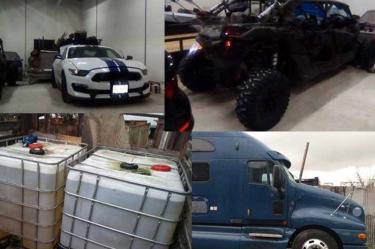 PGR asegura 11 mil litros de diésel, drogas, autos y armas en Baja California