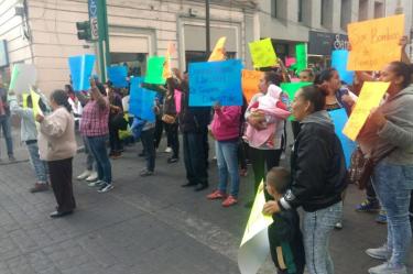 Los manifestantes señalaron que existe corrupción entre los titulares de las dependencias de Operación Urbana y Protección Civil. Foto: Especial
