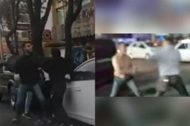 Deja meter a automovilista en la fila y ¡Acaban a golpes!