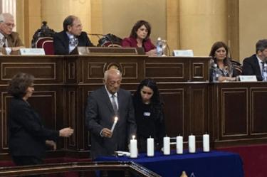 Salinas de Gortari asistió por invitación del presidente del Senado Español y a instancia de Isaac Querub, presidente de la Federación de Comunidades Judías de España. - Foto: Especial