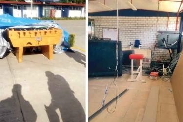  TLÁHUAC. El titular del sector Zapotitla cobraba cuotas a los patrulleros y motopatrulleros, que iban de los 200 a los 500 pesos; además, instaló en su oficina un futbolito y un gimnasio. Foto: Especial