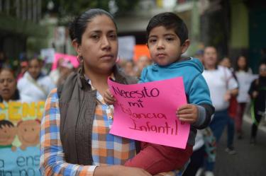 La protesta fue de manera pacífica. Foto: Cuartoscuro