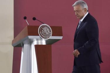Por primera ocasión el presidente Andrés Manuel López Obrador tendrá la reunión de gabinete de seguridad y la conferencia de prensa matutina fuera de Palacio Nacional. – Foto: Notimex