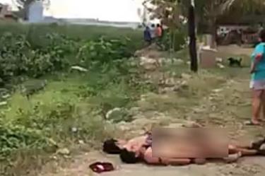 Desnudan y amarran a dos presuntos asaltantes en Veracruz 