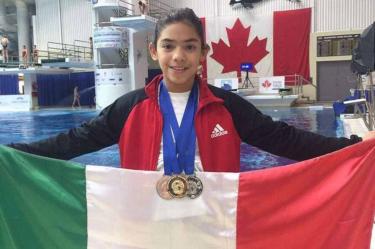 Marijó Sánchez estuvo cerca de subirse al podio en mixtos. Foto tomada de: @FemexNatacion