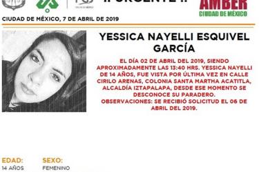Ayúdanos a encontrar a Yessica Nayelli Esquivel, trae uniforme escolar