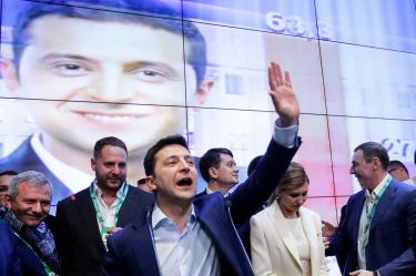 Volodymyr Zalenskiy, comediante que carece de experiencia política, fue el ganador de la segunda vuelta en los comicios de ayer / Foto: AP