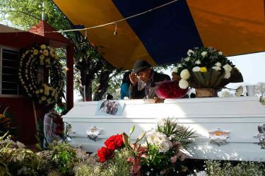 Se velaron los restos de Aideé Mendoza. Foto: Cuartoscuro