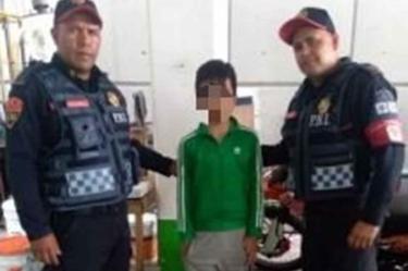 Policías la SSC auxiliaron a un menor víctima de extorsión. Foto: Cortesía