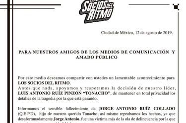 El también promotor de Los Socios del Ritmo se reservó los detalles de los hechos, sin embargo, extraoficialmente se sabe que el joven fue privado de su libertad por varios días. Foto: Especial