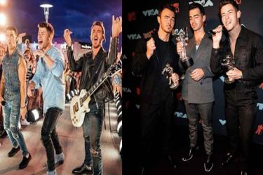 Los Jonas Brothers sorprenden con sensual baile en los VMAs