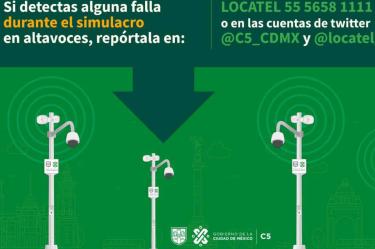 Los usuarios utilizan en #AlertaSísmica para indicar dónde no se escuchó la aterta esta mañana durante el macrosimulacro. Foto: Especial