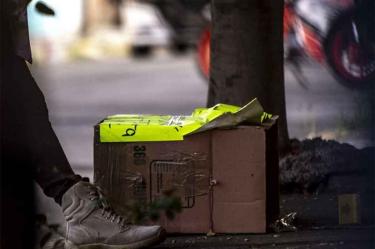 Fueron halladas dos cajas con restos humanos en las inmediaciones del Reclusorio Oriente, en Iztapalapa / Foto: Notimex