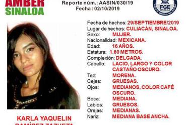 Karla salió de su casa y no regresó, ayúdanos a localizarla/Ficha de la Alerta Amber de Karla