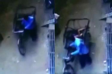 Niño cae de un segundo piso; se salva por caer en bixitaxi