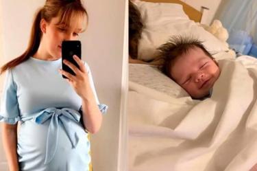 La mamá murió al poco tiempo del parto. Facebook / Abbie Hallawell