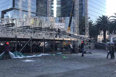 Retiran escenario de concierto en Reforma