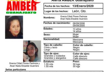 Desaparecen 2 alumnas de secundaria en León, Guanajuato