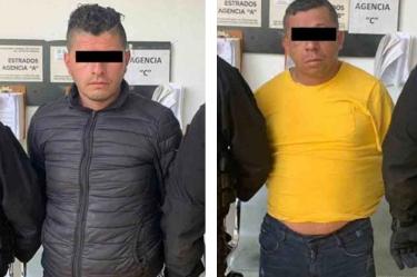 Juan “N” y Rodolfo “N” fueron detenidos en la alcaldía Iztapalapa. Foto: Especial