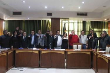 La presidenta Municipal de Texcoco, Sandra Luz Falcón Venegas, llamó a los Texcocanos a mantener la calma ante el riesgo que presenta el COVID-19. Foto: Especial