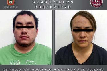 Mario Maximino “N”, actual pareja sentimental de Carolina “N” madre del menor agraviado fueron detenidos en Coacalco. Foto:FGJEM