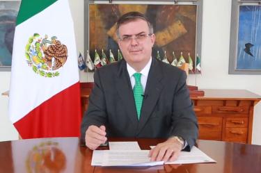 El canciller Marcelo Ebrard informa que la Fiscalía General de la República hizo llegar la solicitud a la ATF desde septiembre de 2019, ratificada el 20 de febrero de este año. Foto: Especial