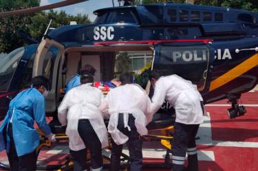 El menor fue llevado por sus familiares a un hospital particular ubicado en la alcaldía Iztapalapa y de ahí fue trasladado a Coyoacán. Foto: SSC