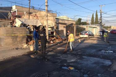 Una fuga de gas provocó la explosión en la que no hubo personas lesionadas.  Foto: Especial