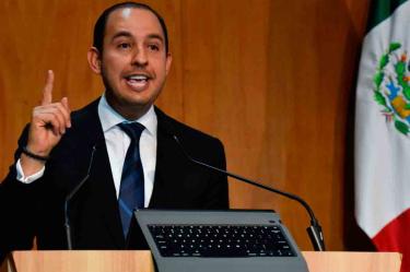 El líder nacional panista, Marko Cortés, pidió respetar el fallo del INE y ver al futuro, no al pasado. Foto: cuartoscuro