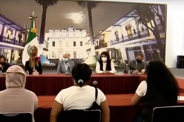Yesenia Zamudio, dirigente del Colectivo “Ni una menos”, señaló que ya tienen nueva fecha para volverse a reunir con la secretaria de Gobernación. Foto: Especial