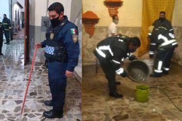 Lluvia encharca iglesia en Milpa Alta; actualizan Alerta Amarilla 