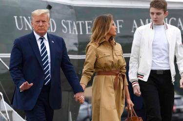 Hijo menor de Donald Trump tuvo coronavirus, informa Melania