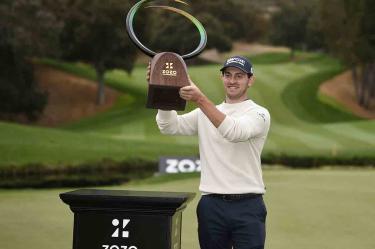 Patrick Cantlay fue el ganador con una tarjeta de 265 golpes. (Reuters)