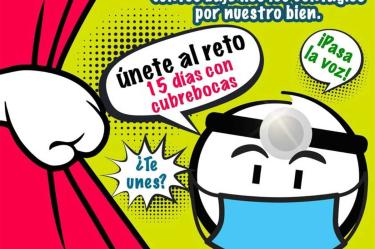 Coahuila continuará con la campaña “Únete al reto: 15 días con cubrebocas”, que va dirigido a la población del 16 al 30 de noviembre. Foto: Secretaría de Salud Coahuila