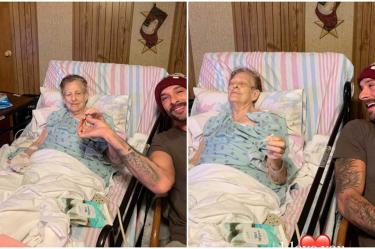 Abuelita pasa sus últimas horas con su nieto fumando mariguana