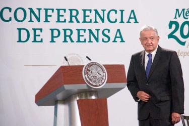 El presidente Andrés Manuel López Obrador durante su conferencia en Palacio Nacional. Foto: Cuartoscuro