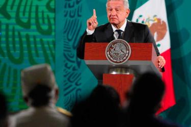 El presidente Andrés Manuel López Obrador durante su conferencia en Palacio Nacional. Foto: Cuartoscuro