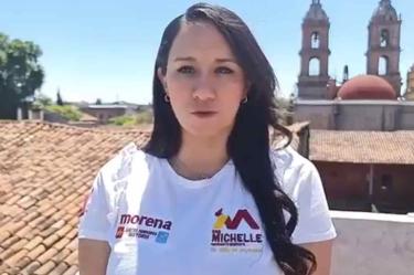 Michelle Núñez, candidata a la presidencia municipal de Valle de Bravo por la coalición Morena-PT-Panal. Foto: Especial
