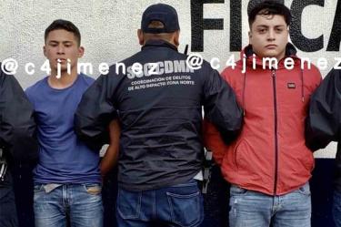 Los detenidos de 21 años, fueron presentados ante el agente del Ministerio Público correspondiente. Foto: Carlos Jiménez