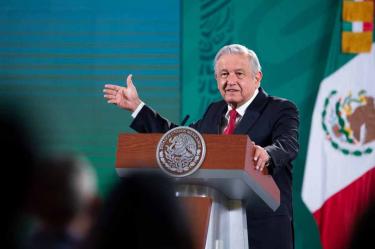 El presidente Andrés Manuel López Obrador durante su conferencia en Palacio Nacional. Foto: Presidencia